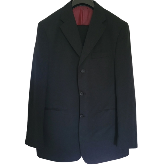 Bellissimo Other - Bellissino Black Single Breast Suit Jacket & Straight Leg Trousers, Size 40L